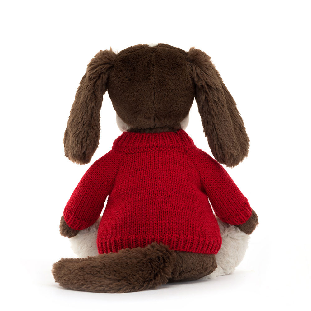 Bashful Fudge Puppy with Personalized Red Jumper - 图片 5