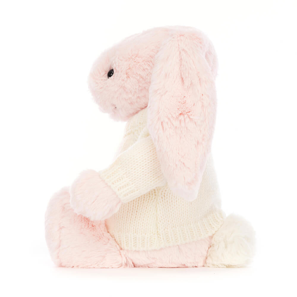 Bashful Pink Bunny with Personalized Cream Jumper - 图片 7
