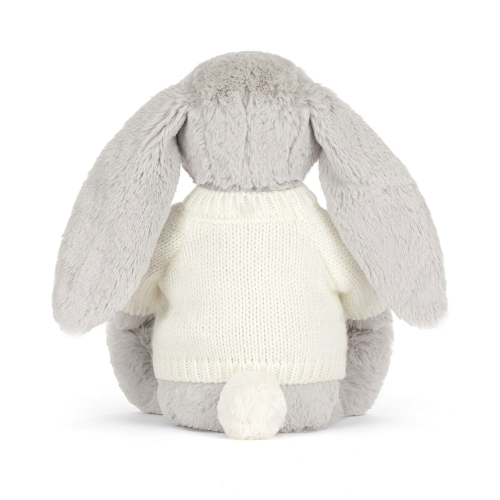 Blossom Silver Bunny 'Bloom' with Personalized Cream Jumper - 图片 4