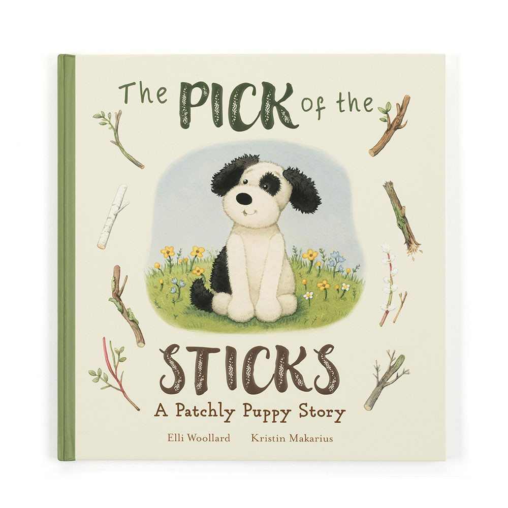 The Pick of the Sticks Book and Bashful Black & Cream Puppy Medium - 图片 2