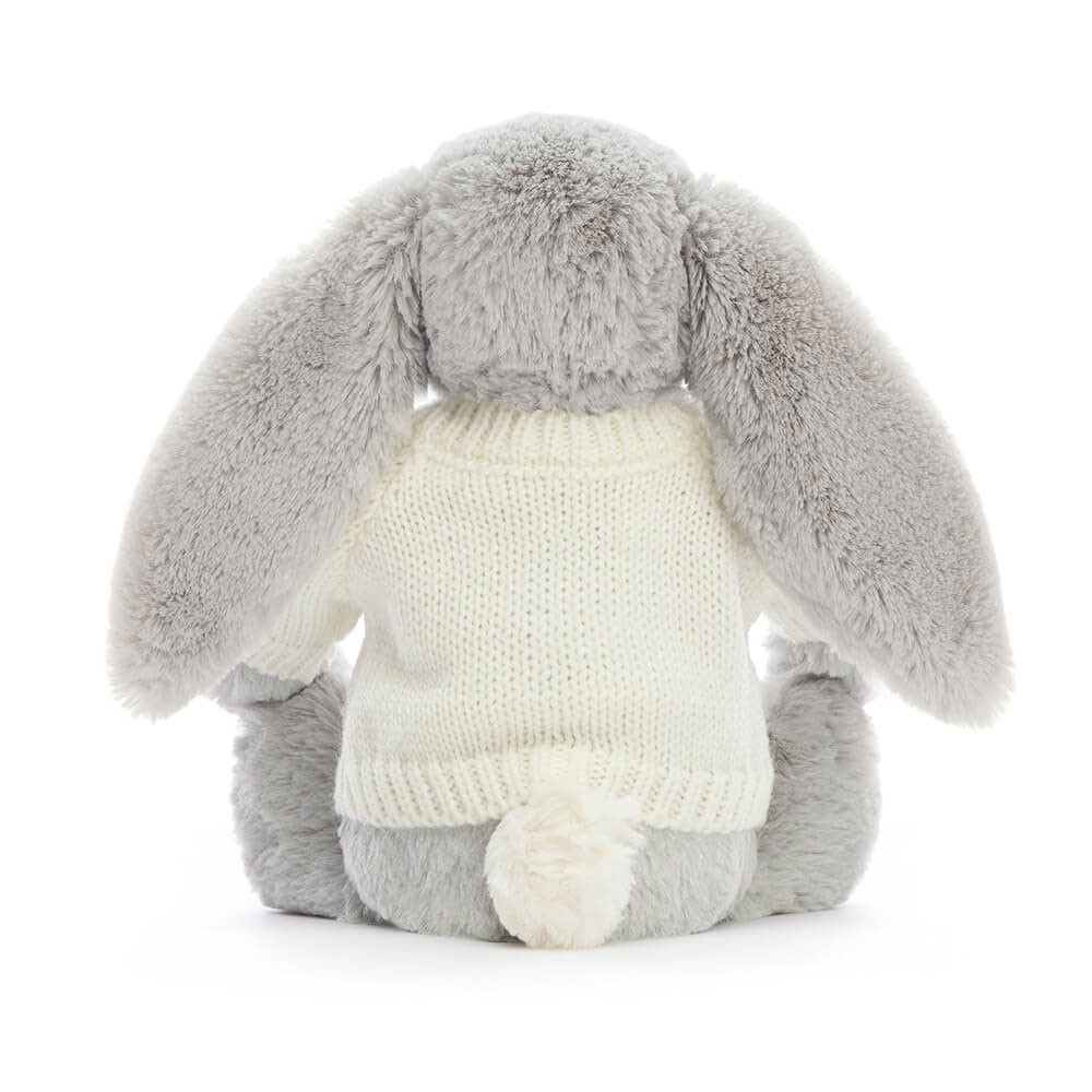 Bashful Silver Bunny with Personalized Cream Jumper - 图片 5