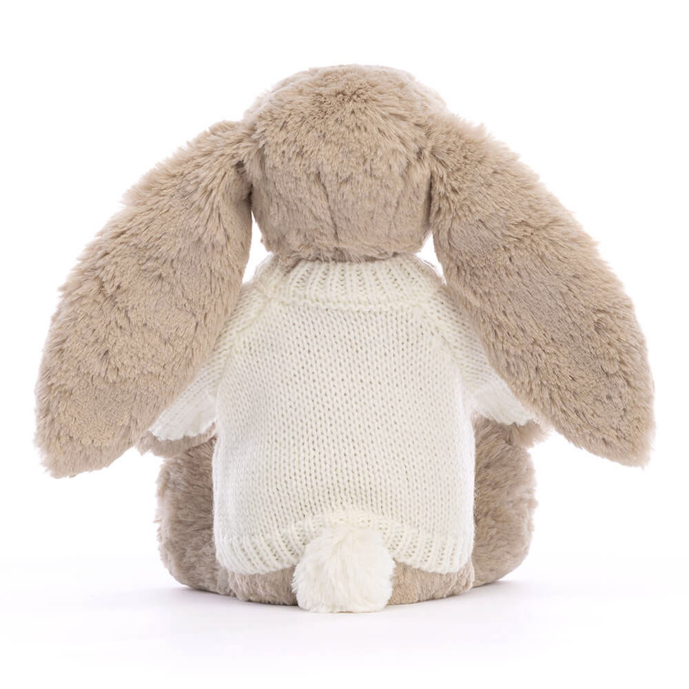 Bashful Beige Bunny with Personalized Cream Jumper - 图片 5
