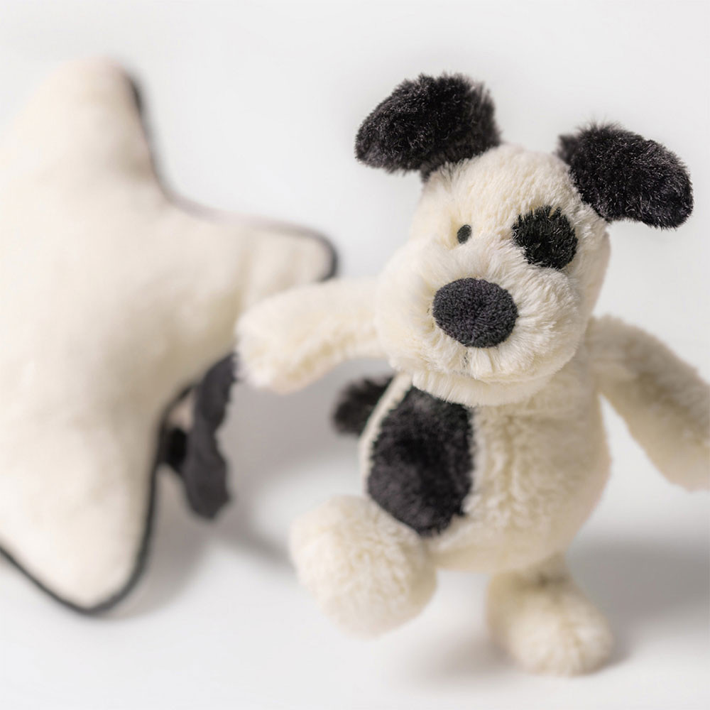 Bashful Black & Cream Puppy Musical Pull - 图片 2