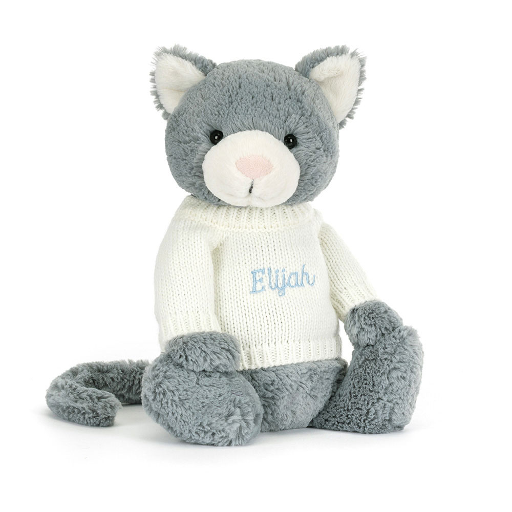 Bashful Kitten with Personalized Cream Jumper - 图片 10