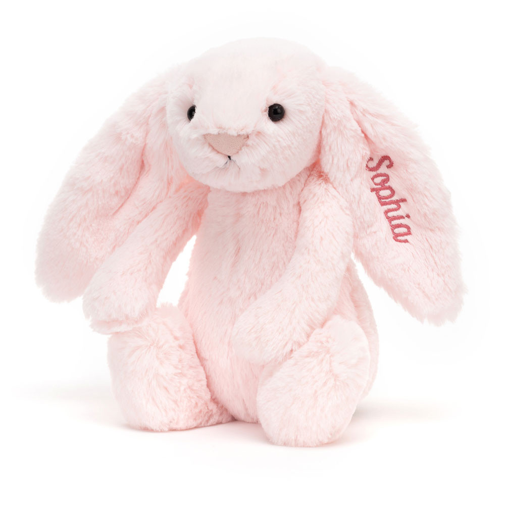 Personalized Bashful Pink Bunny Medium - 图片 2