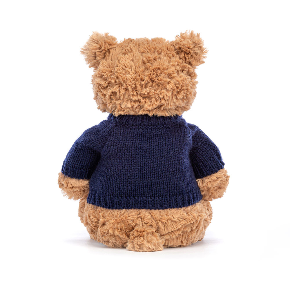 Bartholomew Bear with Personalized Navy Jumper - 图片 4