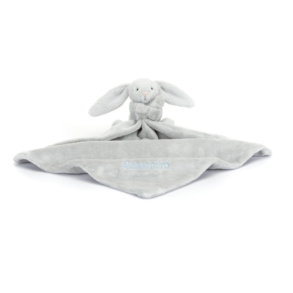 Personalized Bashful Silver Bunny Soother - 图片 2
