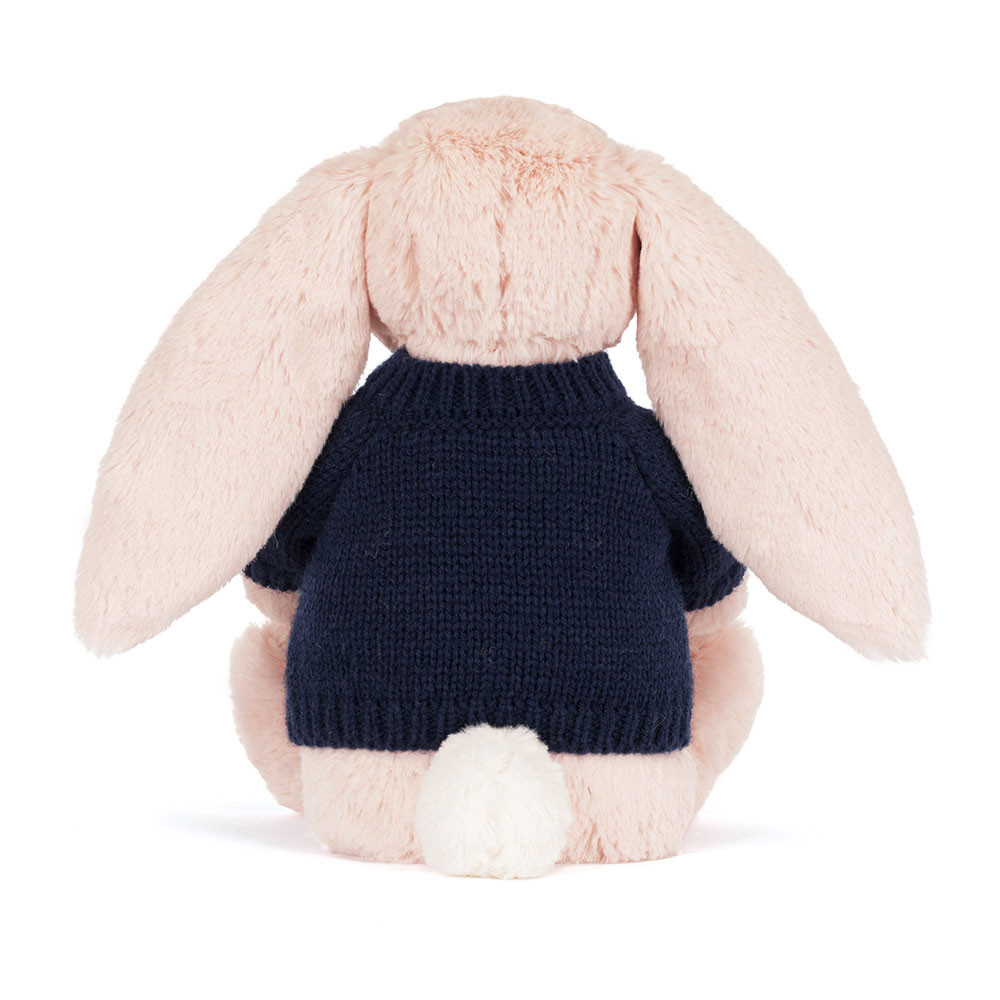Blossom Blush Bunny 'Cherry' with Personalized Navy Jumper - 图片 4