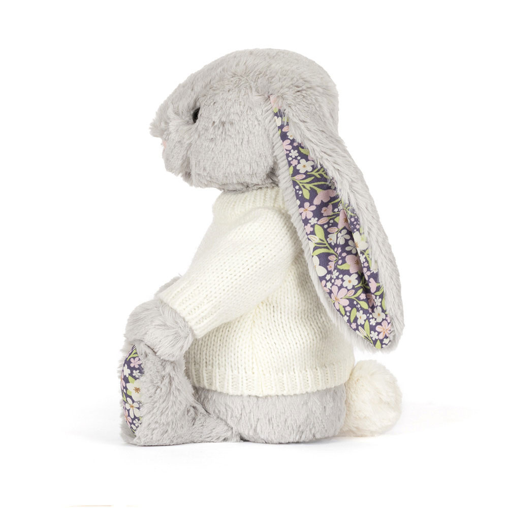 Blossom Silver Bunny 'Bloom' with Personalized Cream Jumper - 图片 3