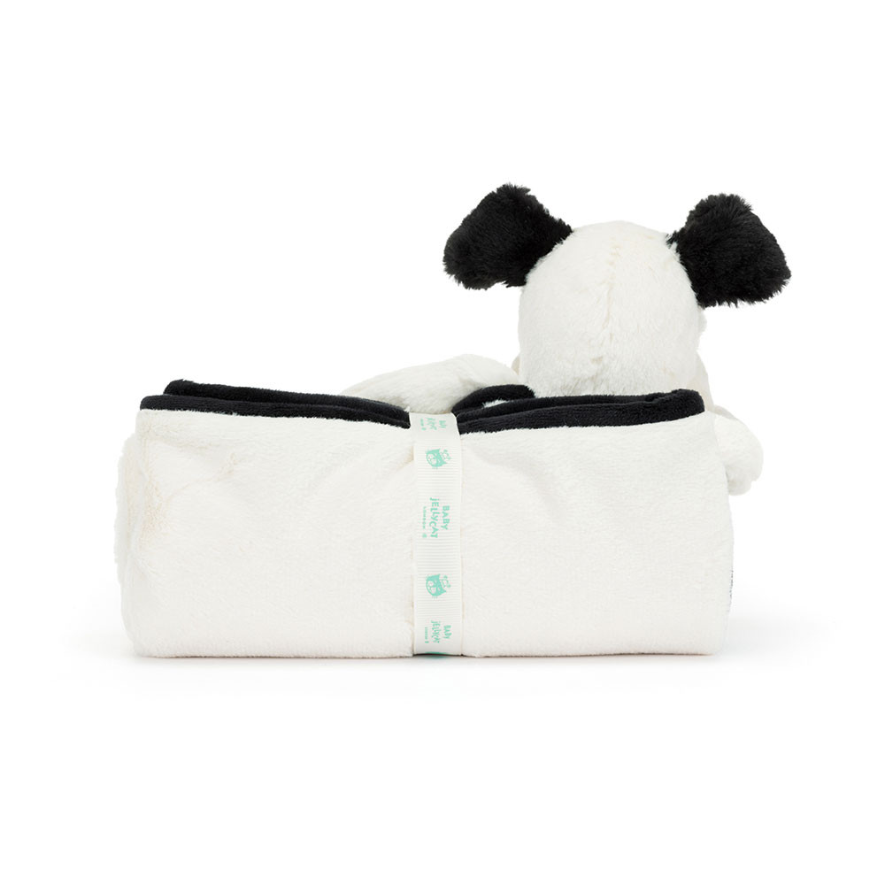 Bashful Black & Cream Puppy Blankie - 图片 3