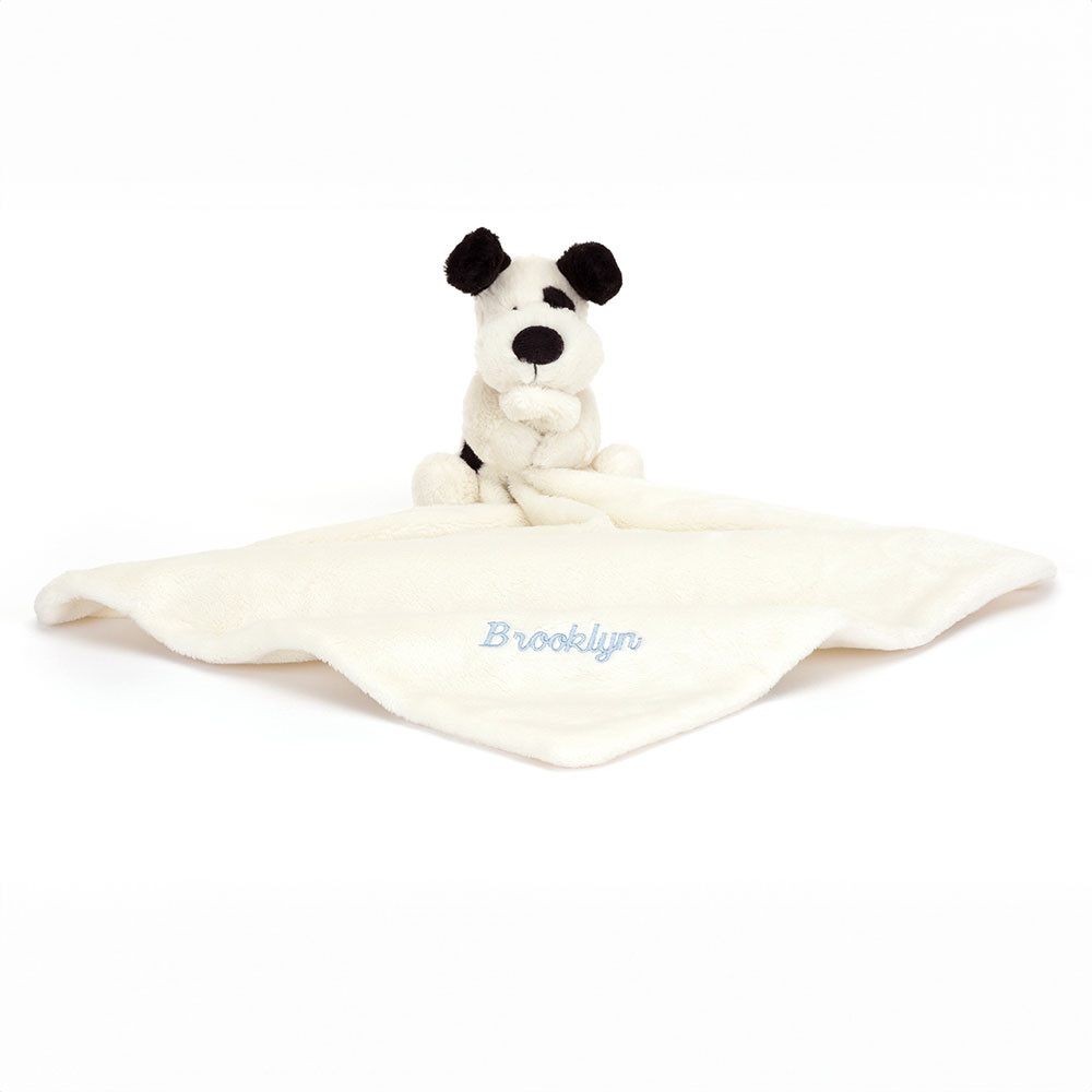 Personalized Bashful Black & Cream Puppy Soother - 图片 2