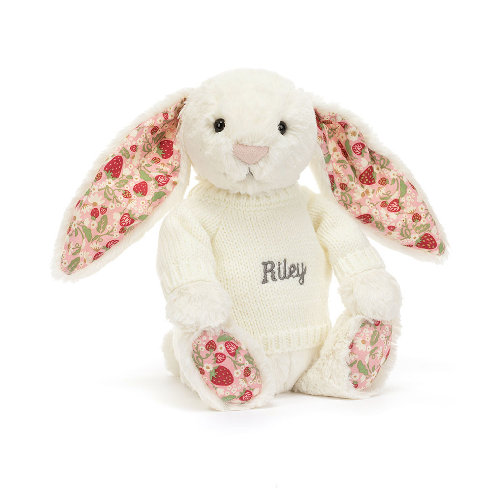 Blossom Cream Bunny 'Berry' with Personalized Cream Jumper - 图片 10