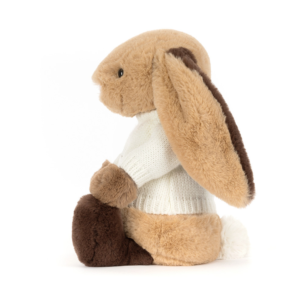 Bashful Patchwork Brown Bunny with Personalized Cream Jumper - 图片 6